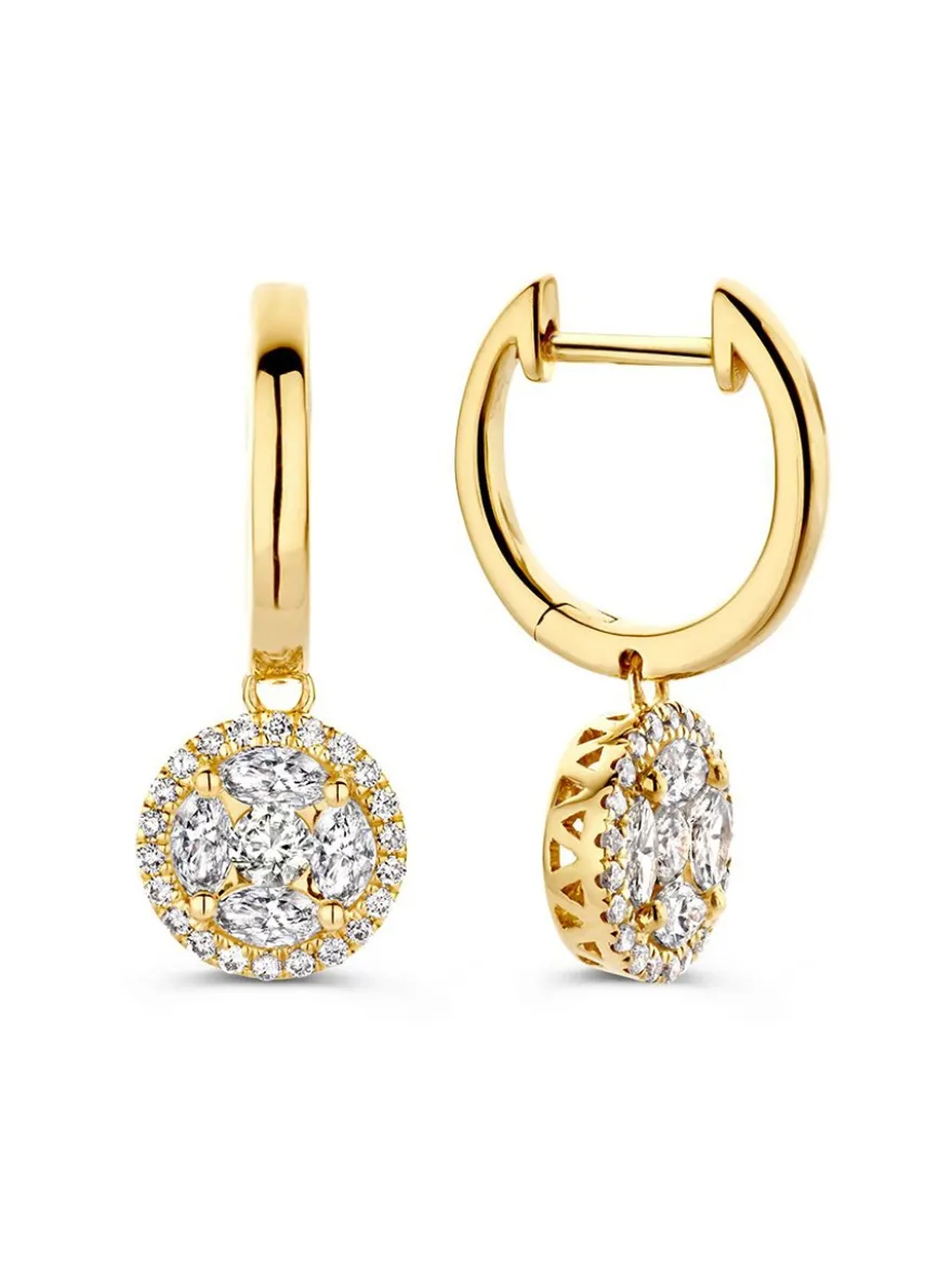 Geelgouden oorsieraad met briljant 1,06crt. + Luxe Cadeau