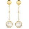 Geelgouden oorsieraad met parelmoer + Luxe Cadeau