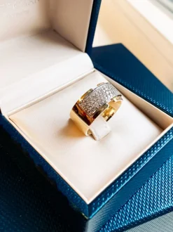 Geelgouden pavéring | 100 jaar juwelier