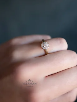Geelgouden ring met diamant 0,40crt. + Luxe Cadeau