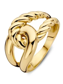 Geelgouden ring met gedraaide knoop + Luxe Cadeau