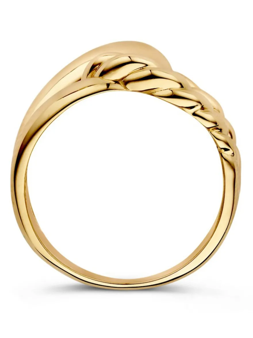 Geelgouden ring met gedraaide knoop + Luxe Cadeau
