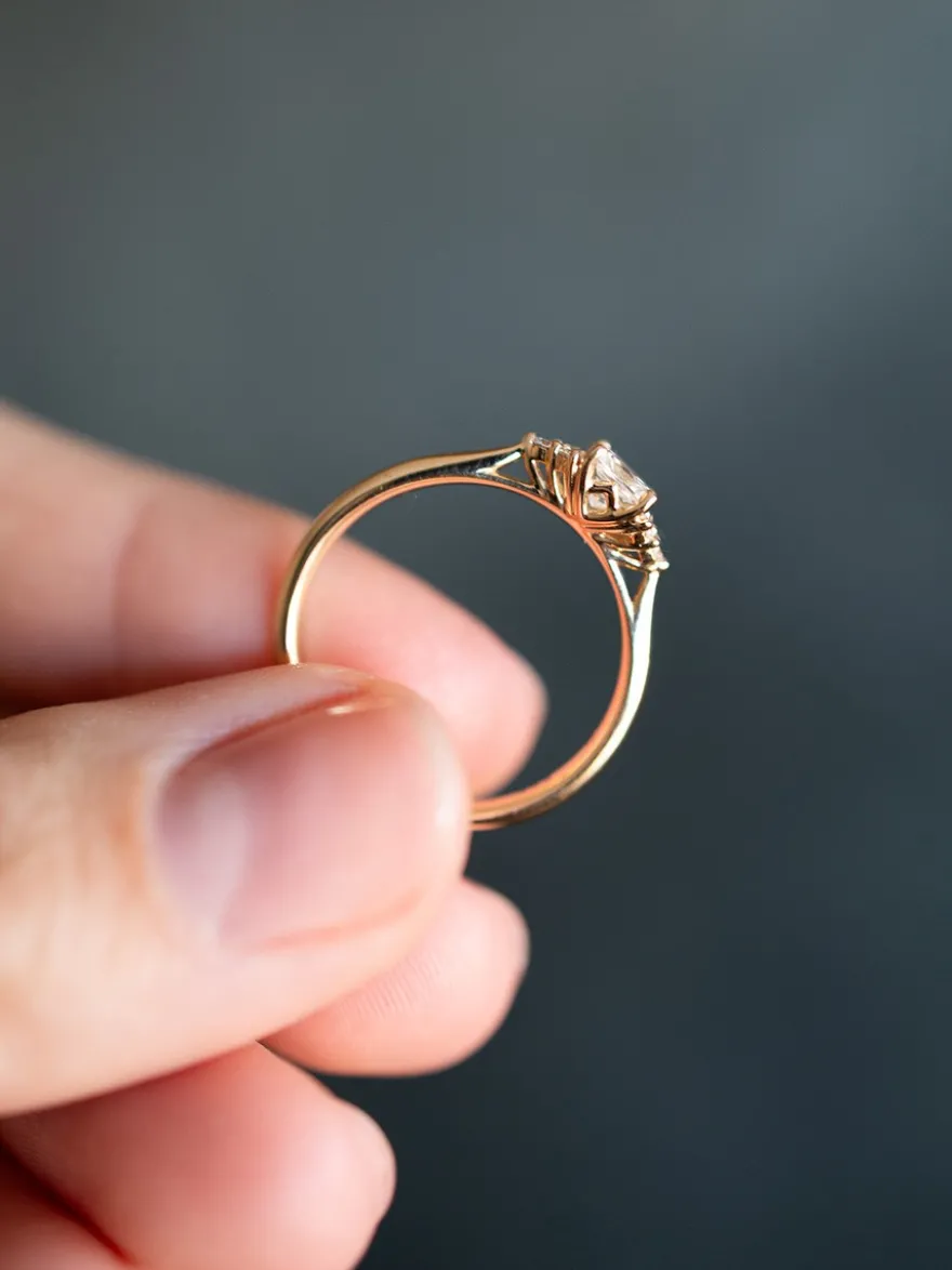 Geelgouden ring met princess diamant 0,52crt. + Luxe Cadeau