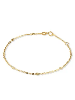 Geelgouden schakelarmband met plaatjes + Luxe Cadeau