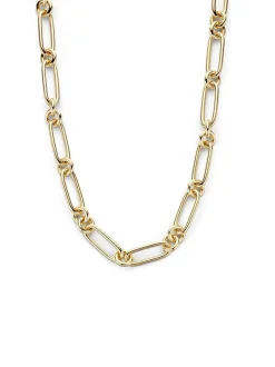 Geelgouden schakelcollier + Luxe Cadeau