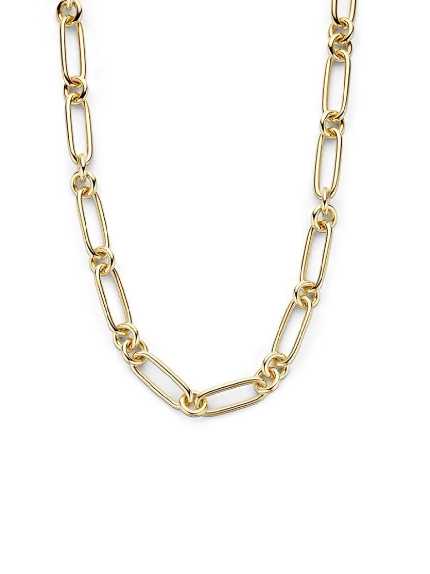 Geelgouden schakelcollier + Luxe Cadeau