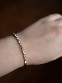 Geelgouden slavenarmband met diamant 1.94 crt + Luxe cadeau