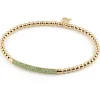 Geelgouden stretcharmband met tsavoriet A350TG17 + Luxe Cadeau