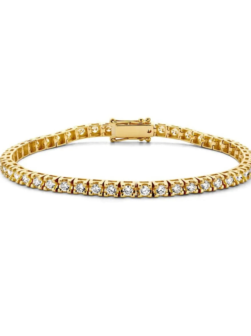 Geelgouden tennisarmband met diamant 3,00crt. + Luxe Cadeau