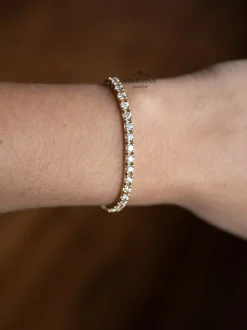Geelgouden tennisarmband met diamant 3,00crt. + Luxe Cadeau