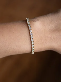 Geelgouden tennisarmband met diamant 3,00crt. + Luxe Cadeau