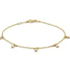 Gouden armband met 5 bedeltjes diamant + luxe cadeau