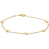 Gouden armband met plaatjes 5mm + Luxe Cadeau