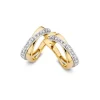 Gouden creolen met briljant 0.16crt. + Luxe cadeau