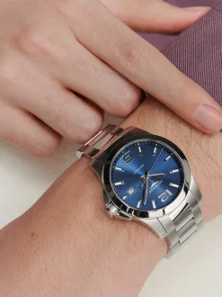L3.759.4.96.6 Longines Conquest blauw + Luxe cadeau