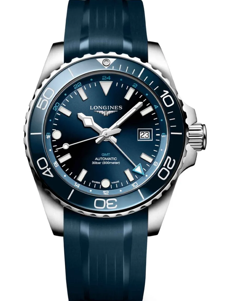 Longines HydroConquest Auto GMT L3.890.4.96.9 + Luxe Cadeau