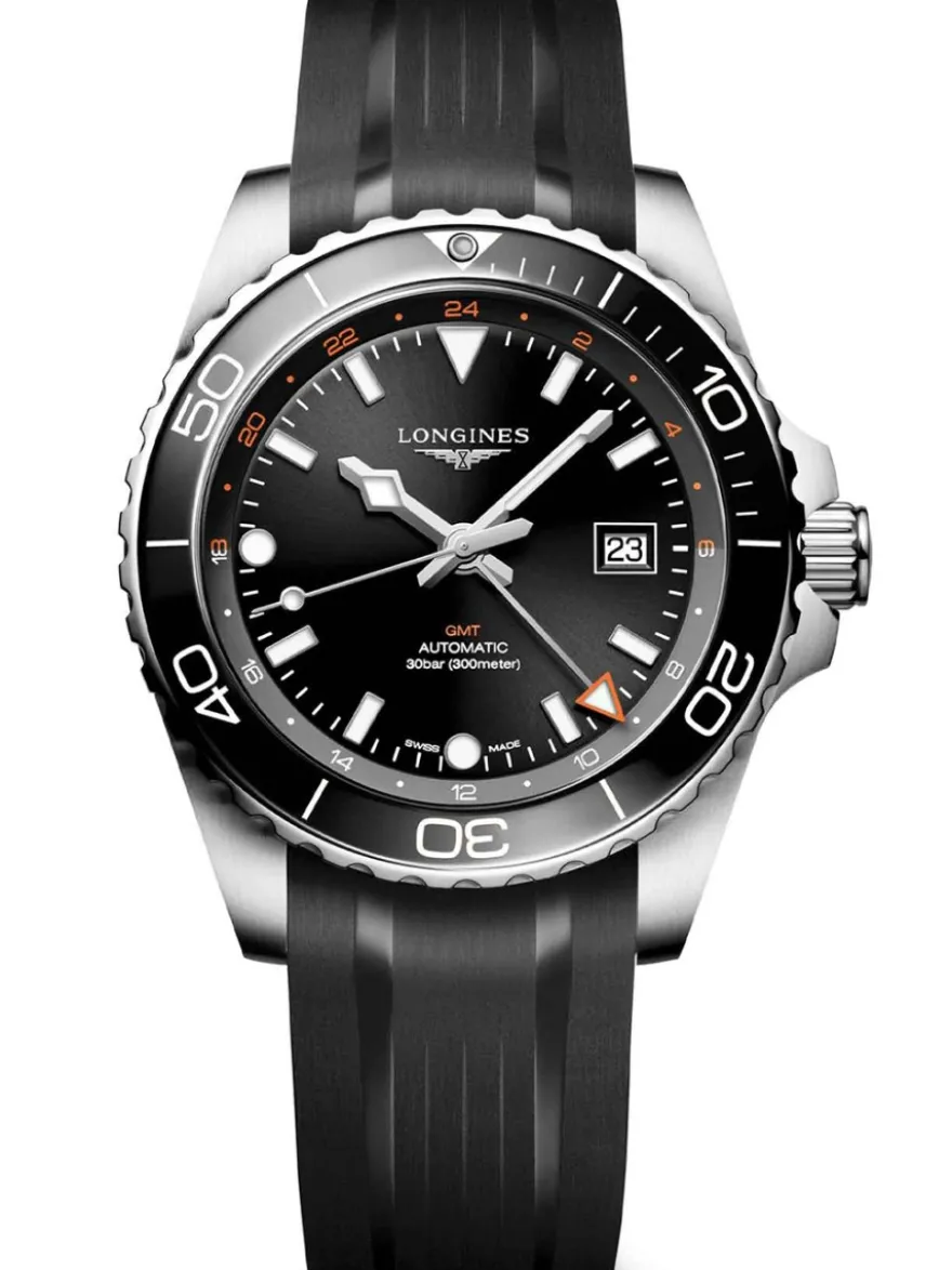 Longines HydroConquest Auto GMT L3.890.4.56.9 + Luxe Cadeau