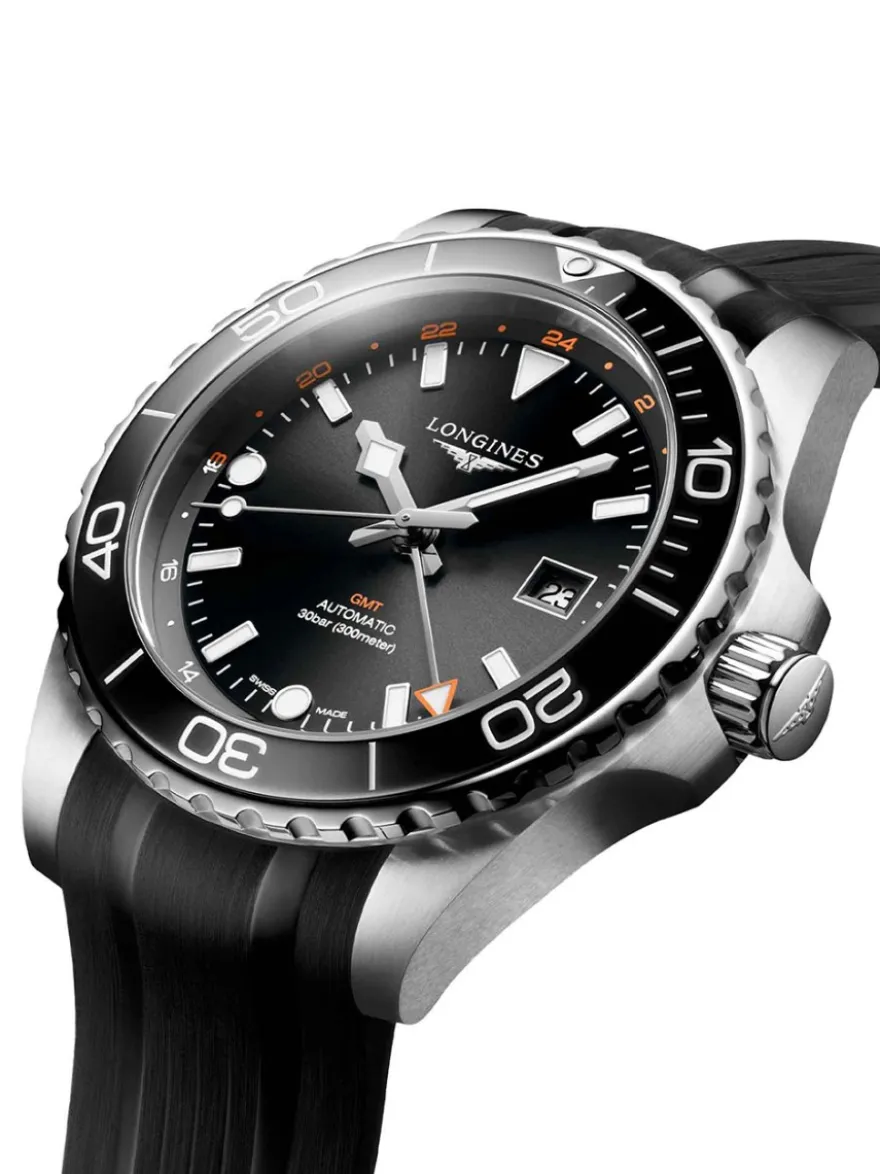 Longines HydroConquest Auto GMT L3.890.4.56.9 + Luxe Cadeau