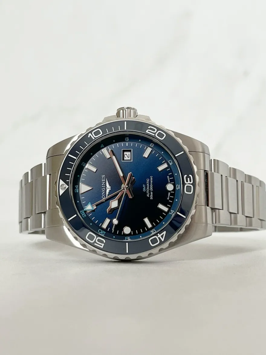 Longines HydroConquest Auto GMT L3.890.4.96.6 + Luxe Cadeau