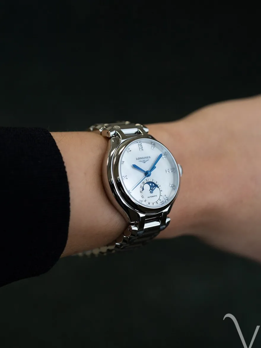 Longines PrimaLuna Moonphase 34mm L8.126.4.87.6 + Luxe Cadeau