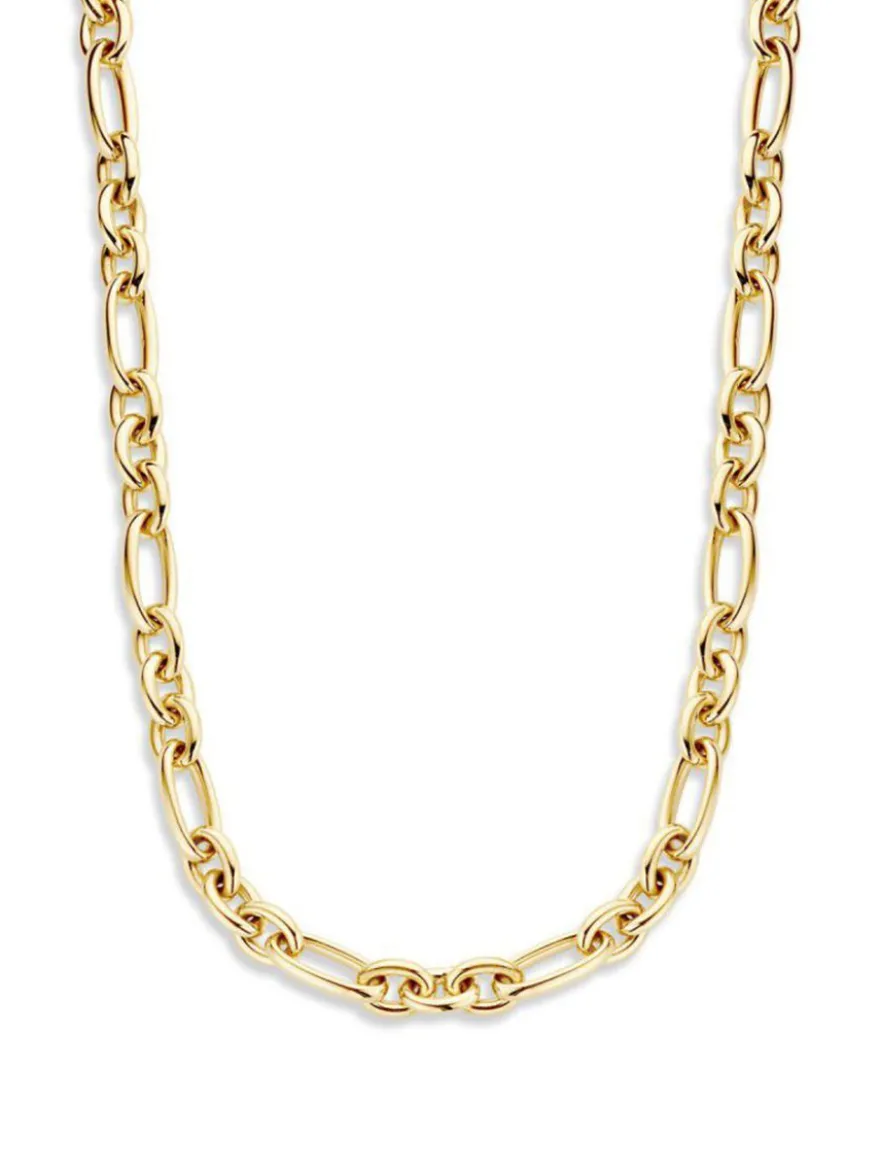 Luxe geelgouden collier schakels + cadeau