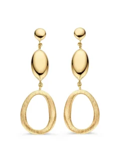 Luxe oorstekers geelgoud + Cadeau