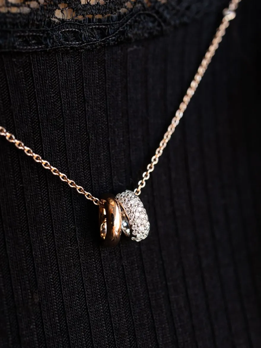 Moondrops collier met briljant M099N23RW14 + Luxe cadeau