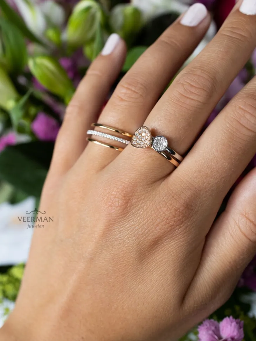 Moondrops ring met briljant M081R24R14 + luxe cadeau