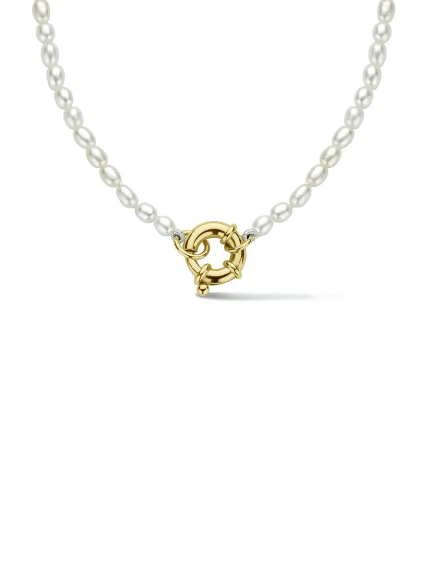 Parelcollier met gouden sluiting + Luxe cadeau
