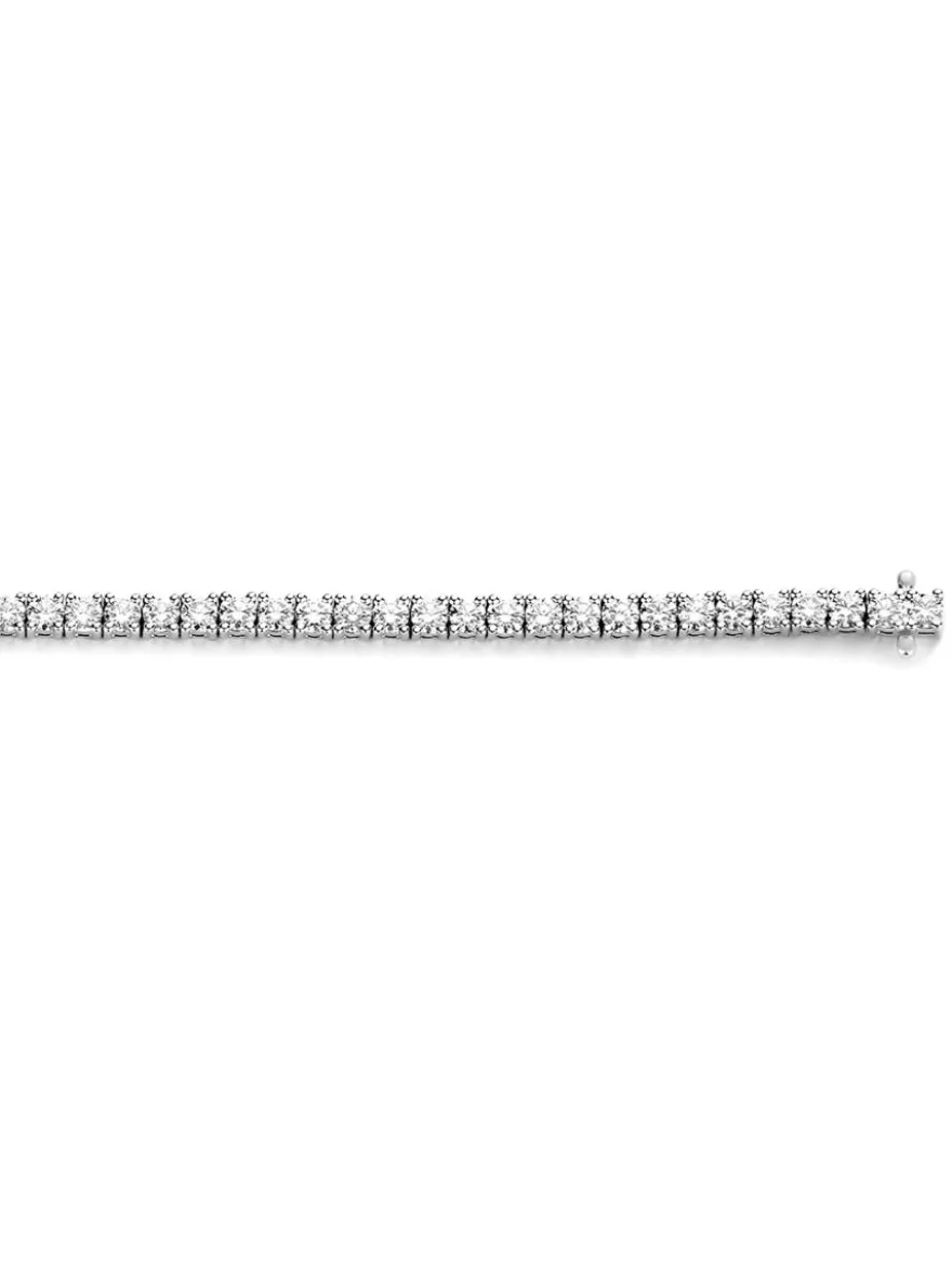 Platina diamanten tennisarmband 3.87ct. + Luxe cadeau