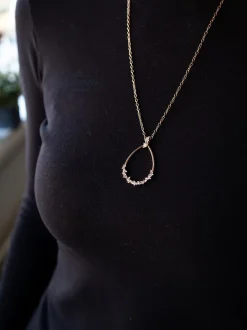 Roos 1835 Jackie Collection hanger roségoud met diamant 1,00crt.