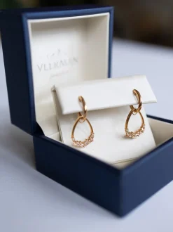 Roos 1835 Jackie roségouden oorhangers diamant 156E60R18