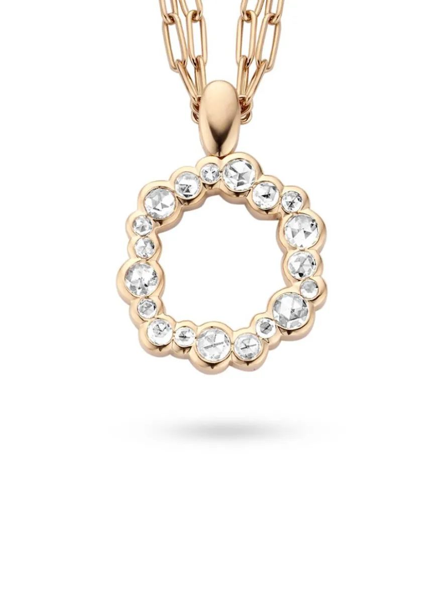 Roos 1835 Marie Collection hanger roségoud met diamant 0,76crt.