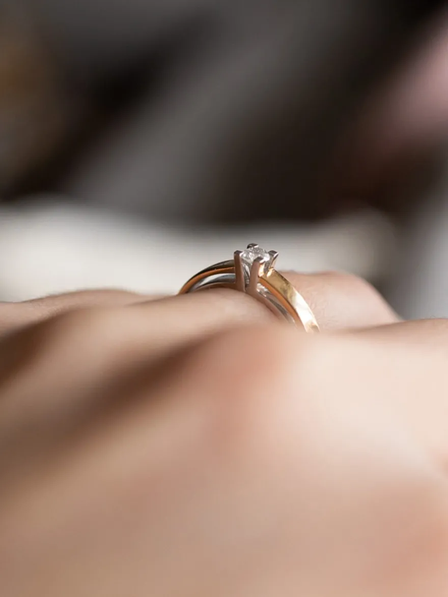 Roos 1835 roségouden solitairring diamant 0,15crt. 84R15RW18