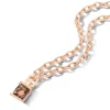 Roségouden collier met rookkwarts en briljant | SALE
