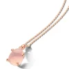 Roségouden collier met rozekwarts hanger - Grote collectie