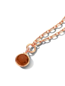 Roségouden hanger met carneool en diamant - Grote collectie