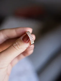 Roségouden ring pavé diamant | Veerman Juwelen