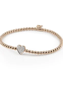 Roségouden stretcharmband met briljant A160R + Luxe Cadeau