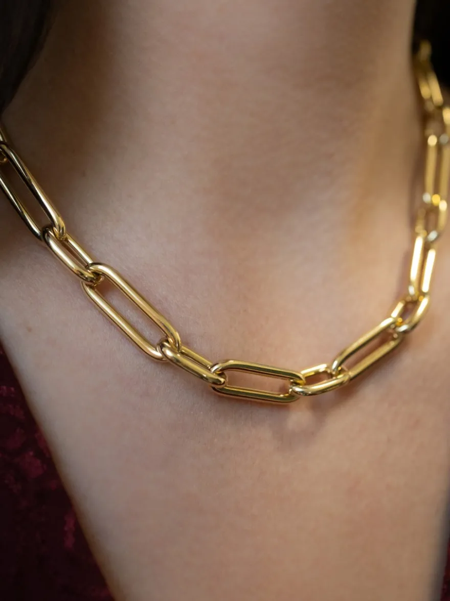 Schakelcollier 18krt geelgoud + Luxe Cadeau