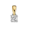 Solitair hanger bicolor met briljant 0,19crt + Luxe Cadeau
