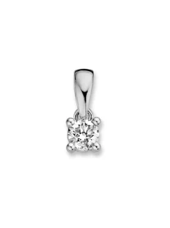 Solitair hanger witgoud met briljant 0,19crt + Luxe Cadeau