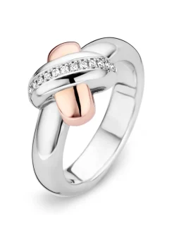 Tirisi Moda ring Kusje met diamant TM1079D(2P) + Luxe Cadeau