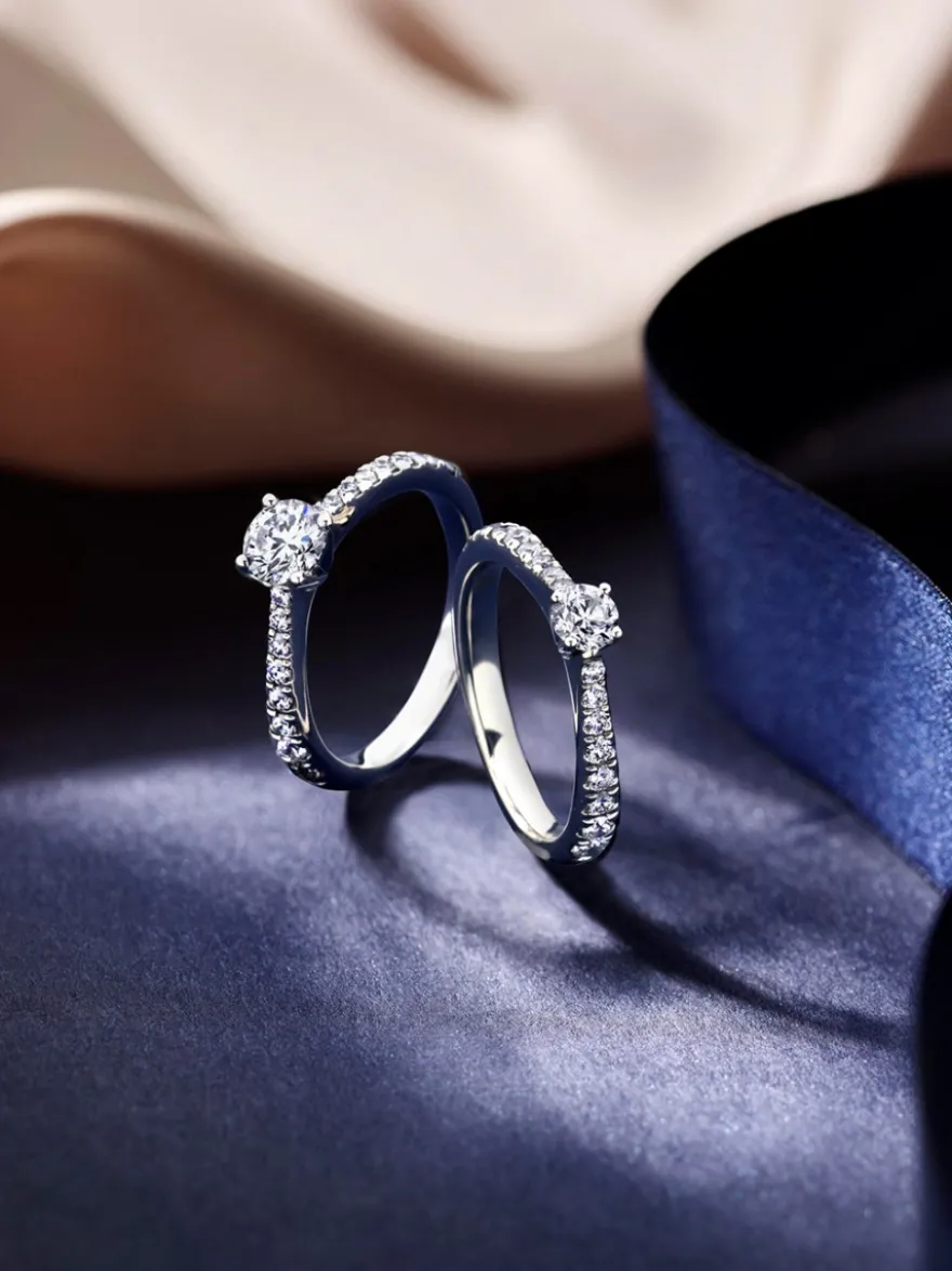 Veerman Juwelen Platina ring met briljant 0,72crt.