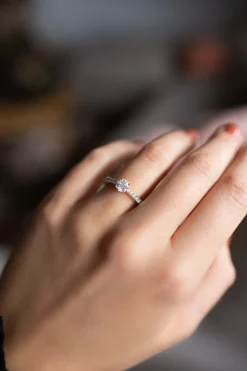 Veerman Juwelen Platina ring met briljant 1,00crt.