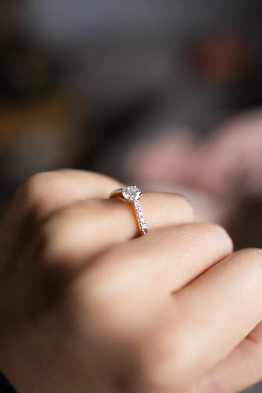 Veerman Juwelen Platina ring met briljant 1,00crt.