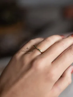 Vintage Bron ring met spinel 8RG4818 + Luxe Cadeau