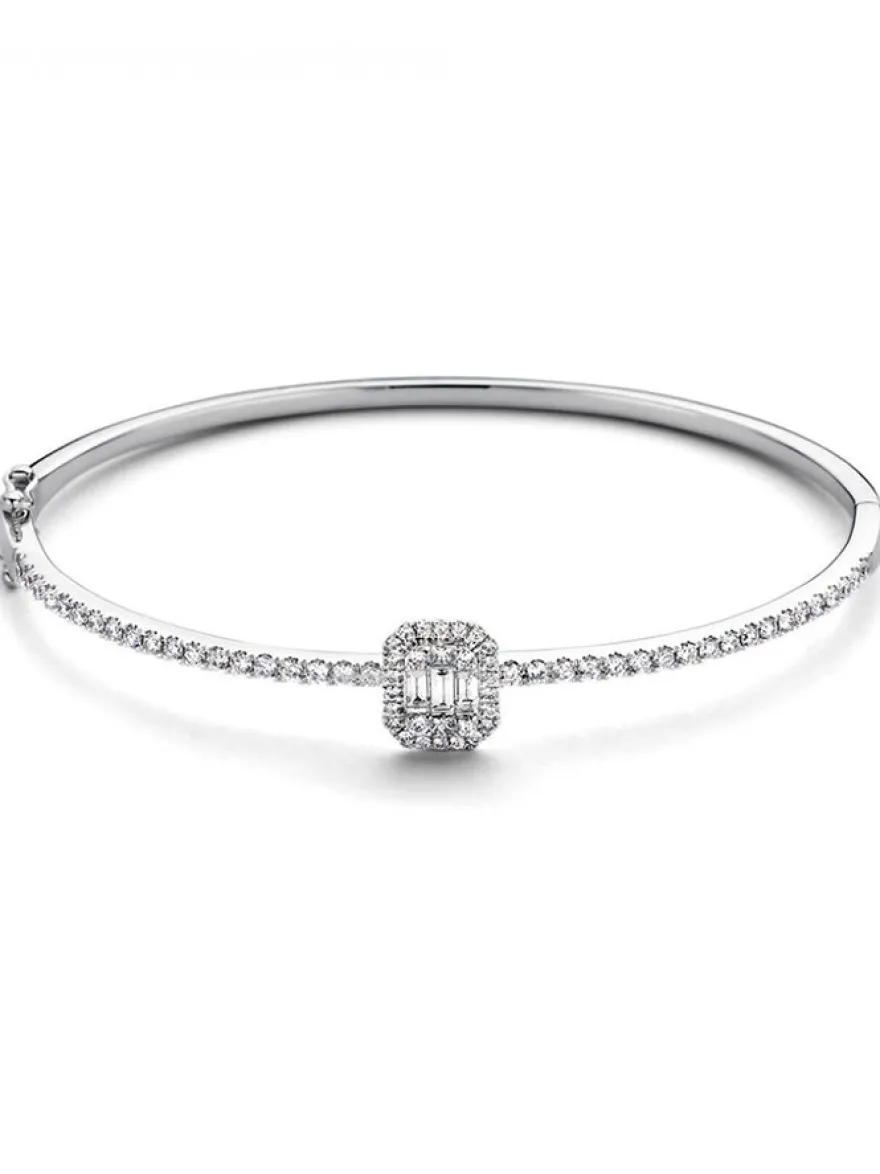 Witgouden armband met diamant 1,18crt + Luxe Cadeau