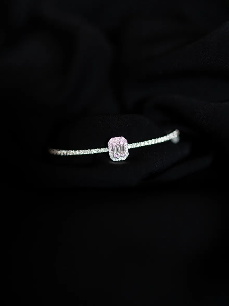 Witgouden armband met diamant 1,18crt + Luxe Cadeau