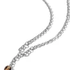 Witgouden collier rookkwarts en diamant | SALE